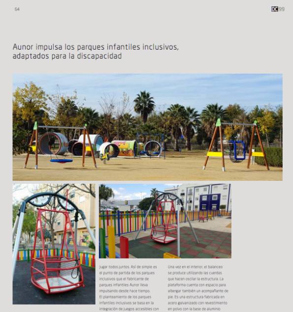 Los parques infantiles adaptados de Aunor en la revista DC